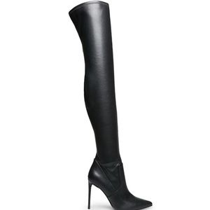 Black Steve Madden thigh high boots Size - 10. BRAND NEW. NEVER BEEN WORN